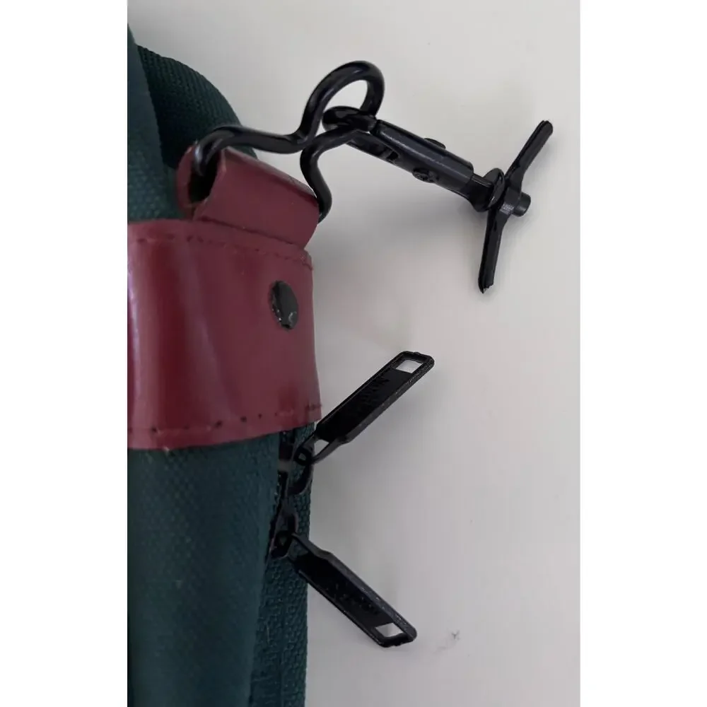 Vintage London Fog Canvas Briefcase Messenger Bag Green Laptop Travel